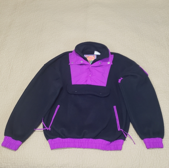 Vintage Hot Music fleece pull over jacket size S - Picture 2 of 6